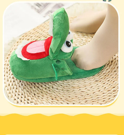 Cartoon Crocodile Cotton Slippers