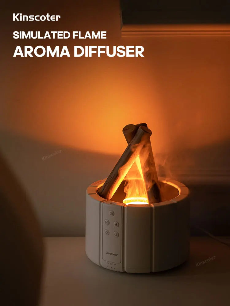 KINSCOTER Simulated Flame Aroma Diffuser