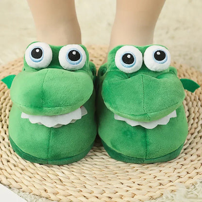 Cartoon Crocodile Cotton Slippers